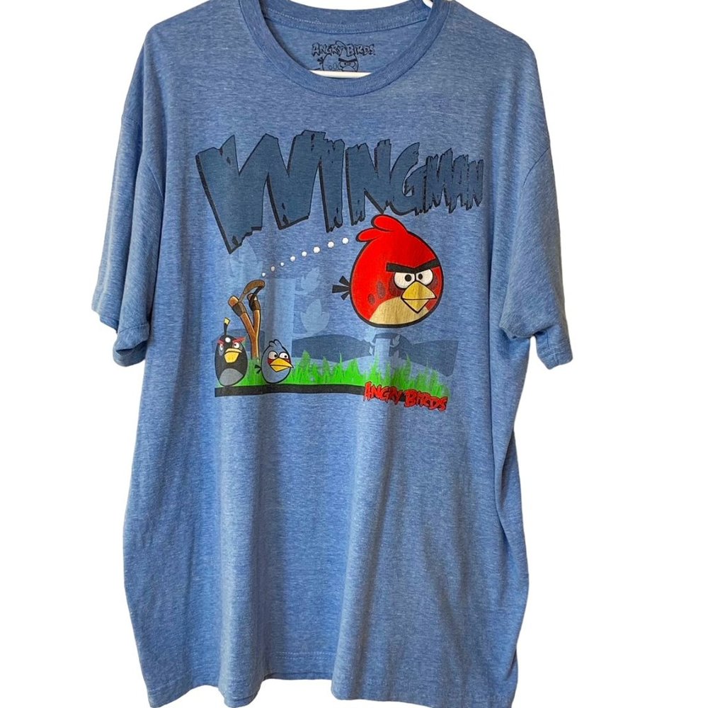 Angry Birds Wingman T-Shirt Unisex Adult XL Blue Short Sleeve